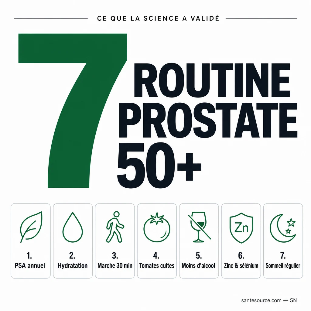 Recap d'une routine quotidienne pour la santé prostatique après 50 ans