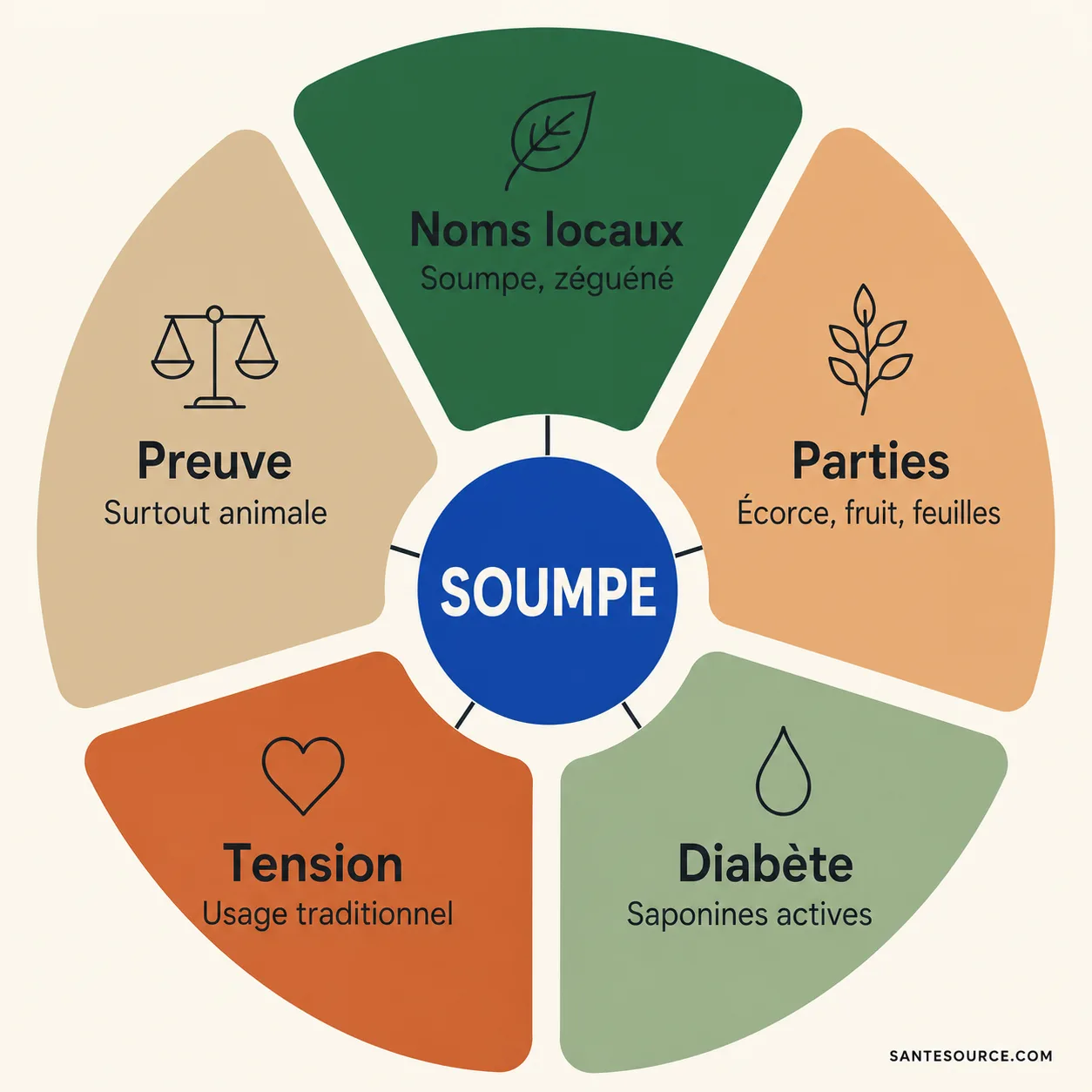 Carte mentale du soumpe (Balanites aegyptiaca) : noms locaux, parties utilisées et usages traditionnels pour le diabète et la tension