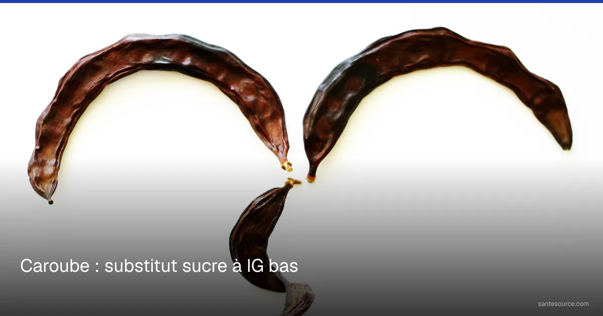 Gousses de caroube séchées (kharroub), substitut à index glycémique bas pour les diabétiques