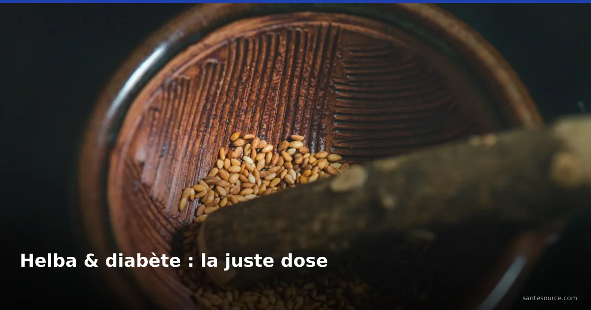 Graines de helba (fenugrec) dans un mortier en bois, remède naturel pour réguler la glycémie et le diabète au Maroc