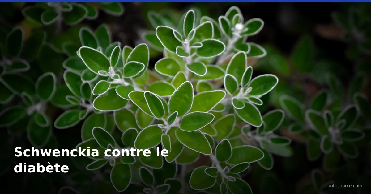 Feuillage vert d'une plante médicinale comme Schwenckia americana, piste naturelle contre le diabète de type 2 au Bénin