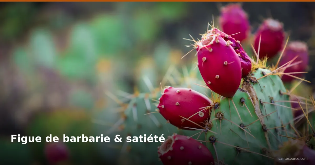 Fruits mûrs de figue de barbarie sur le cactus épineux, aliment satiétant pour la minceur au Maroc
