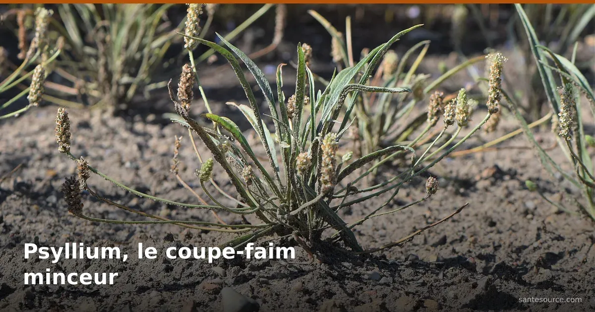 Plant de psyllium (Plantago ovata, zriaat lqatouna) en terre sablonneuse, coupe-faim minceur naturel au Maroc