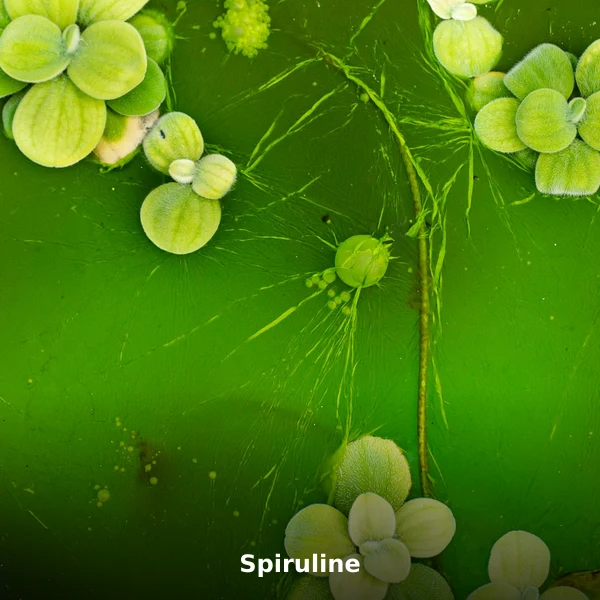 Photographie de Spiruline (Arthrospira platensis), plante médicinale africaine de la phytothérapie traditionnelle