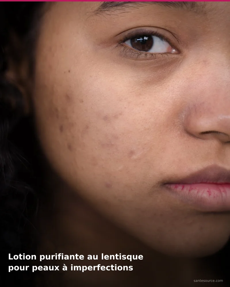 Préparation traditionnelle de lotion purifiante au lentisque pour peaux à imperfections, remède naturel africain pour soutenir beauté de la peau, ingrédients végétaux