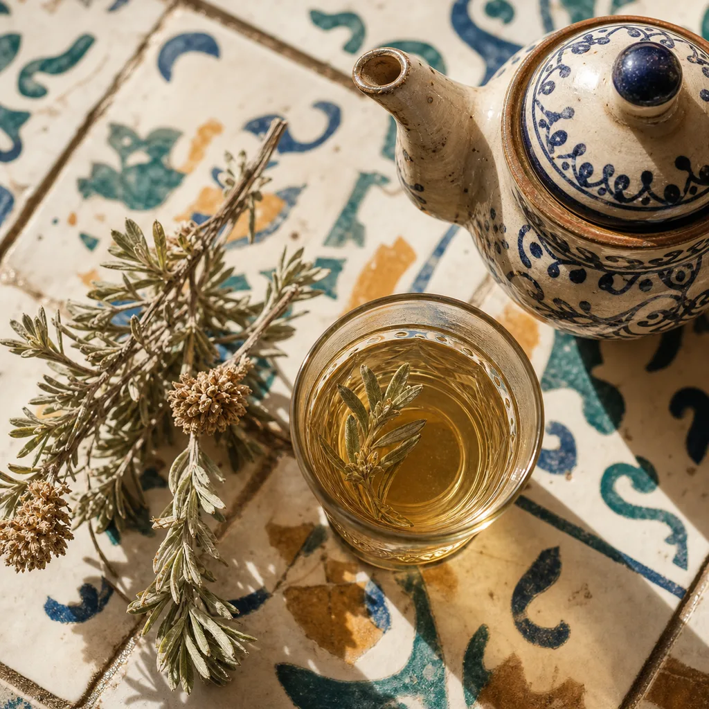 Tisane de Globularia alypum (tasselgha) pour le cholestérol, recette traditionnelle tunisienne