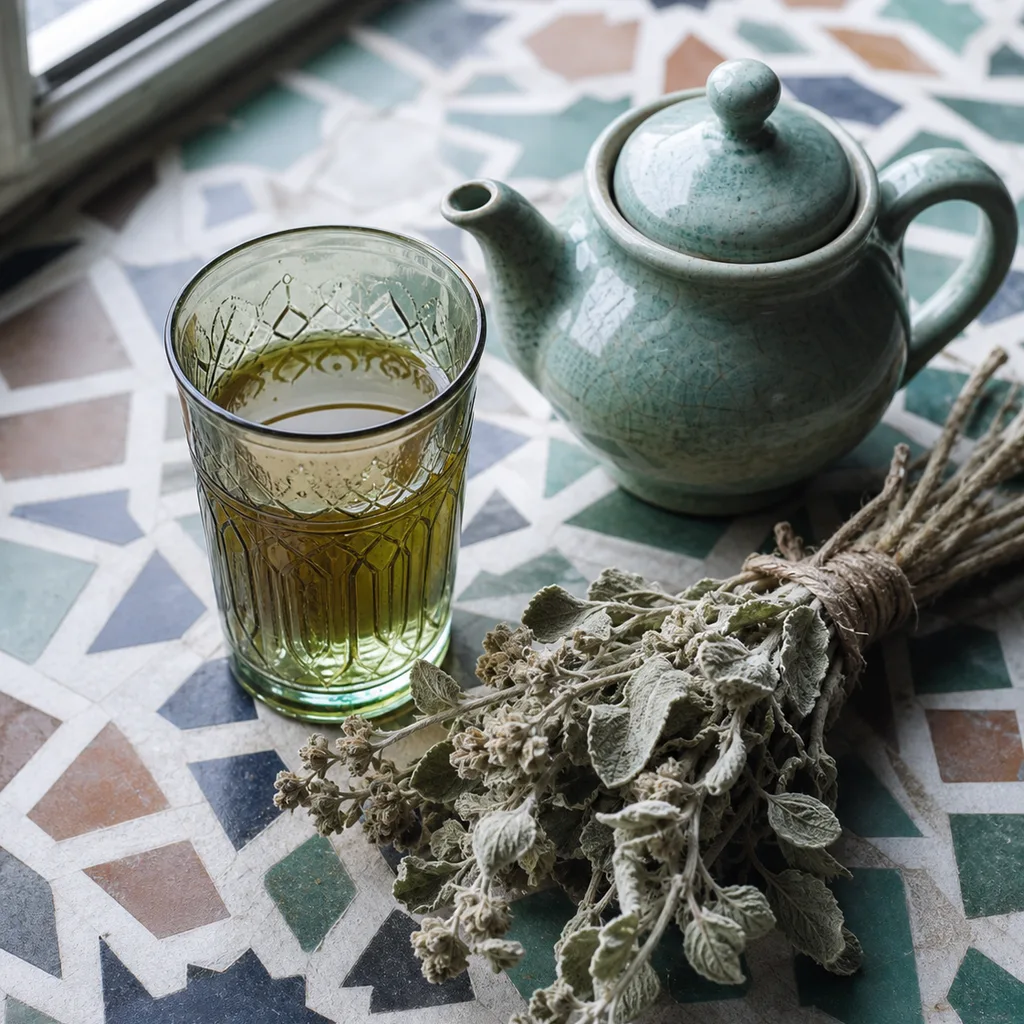 Tisane de jamblon et kinkéliba pour le diabète, accompagnant l'attiéké en Côte d'Ivoire