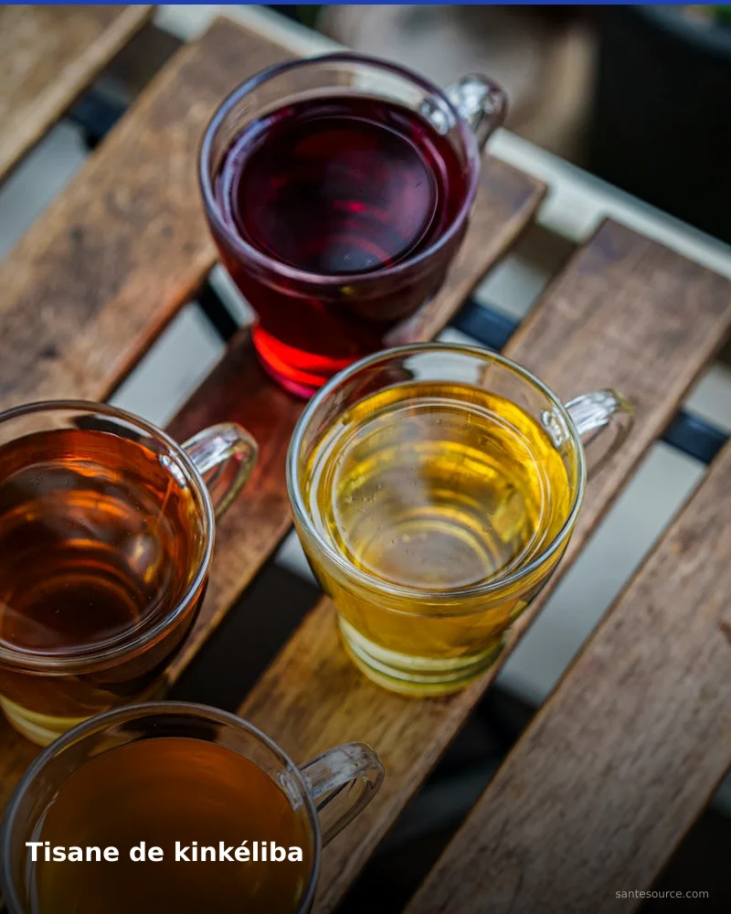Tisane de kinkéliba, remède naturel africain pour soutenir équilibre glycémique, ingrédients végétaux traditionnels