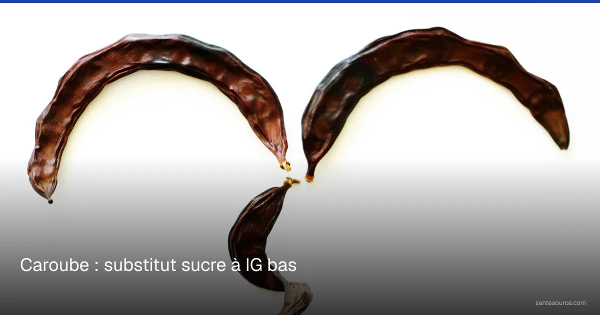 Gousses de caroube séchées (kharroub), substitut à index glycémique bas pour les diabétiques
