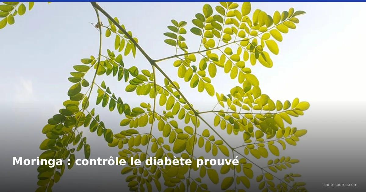 Branche de moringa aux feuilles vertes lumineuses, plante médicinale africaine contre le diabète