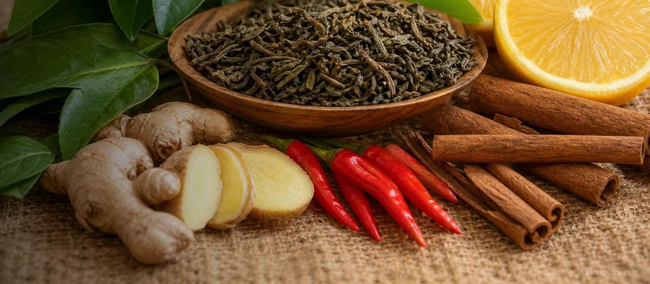 Thé vert, gingembre, citron et cannelle pour mincir naturellement au quotidien
